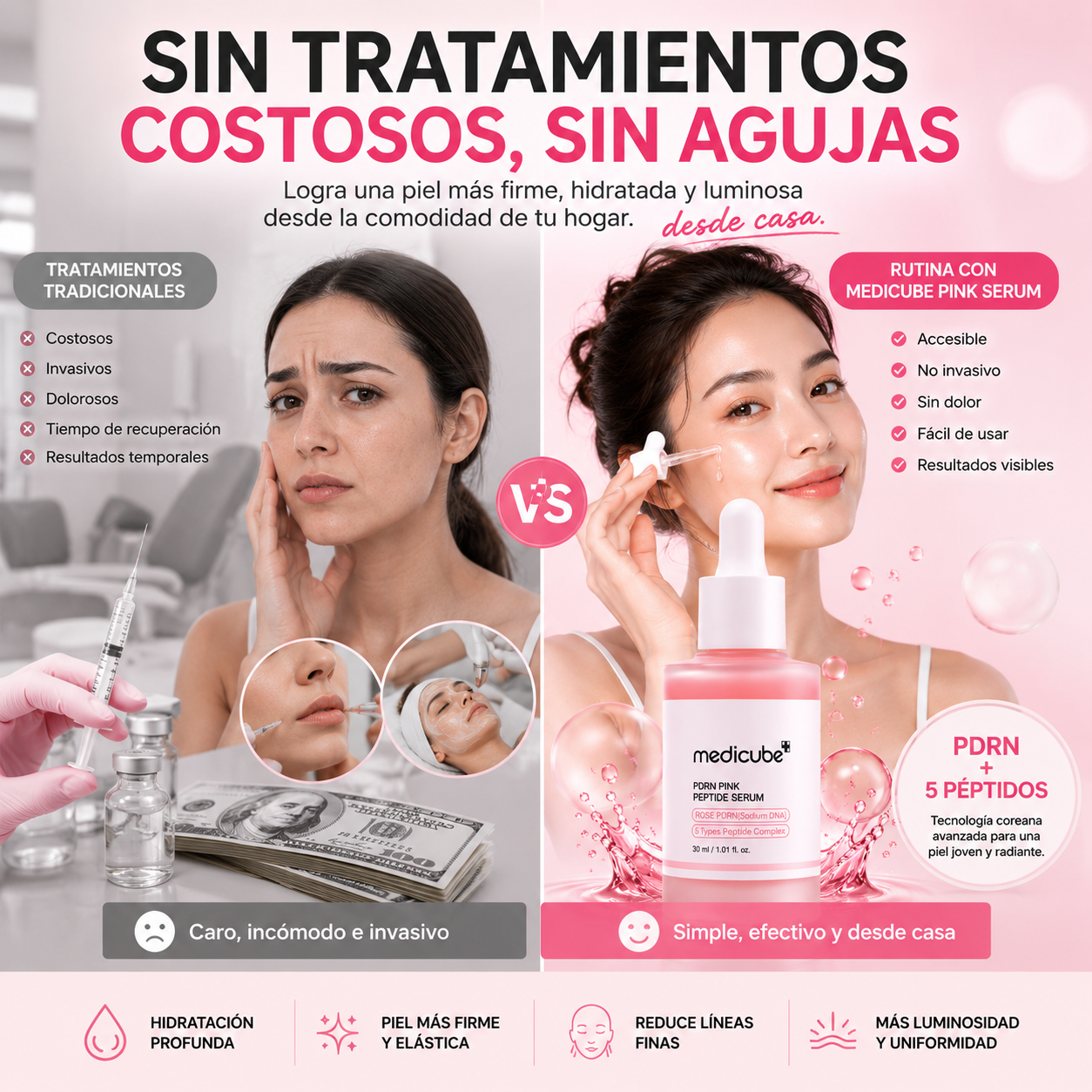🌸 Serum Medicube PDRN Pink Peptide Serum – Piel Más Joven, Hidratada y Radiante