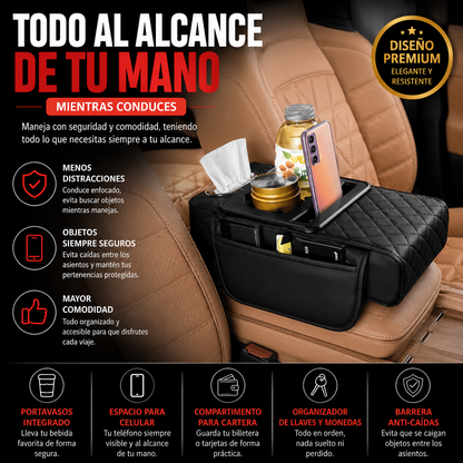 Organizador 5 en 1 para Auto Premium: Más Espacio, Cero Desorden y Máxima Comodidad al Conducir