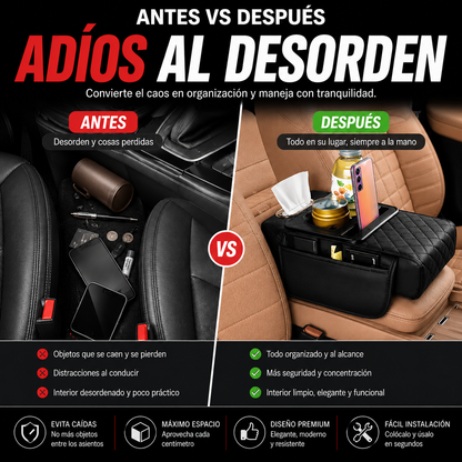 Organizador 5 en 1 para Auto Premium: Más Espacio, Cero Desorden y Máxima Comodidad al Conducir