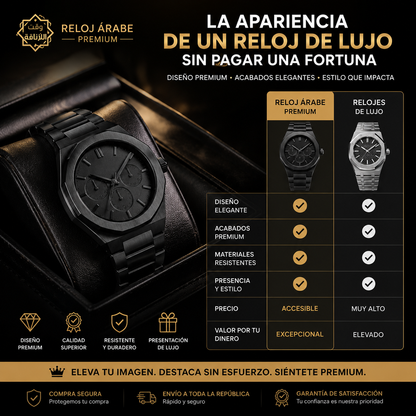 ⌚ Reloj Árabe Premium – La Apariencia de un Reloj de Lujo Sin Pagar una Fortuna